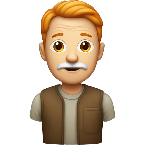 old man with ginger emoji