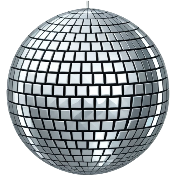 silver sparkling disco ball emoji