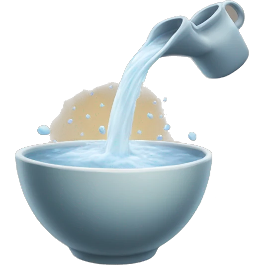 pouring into a bowl emoji