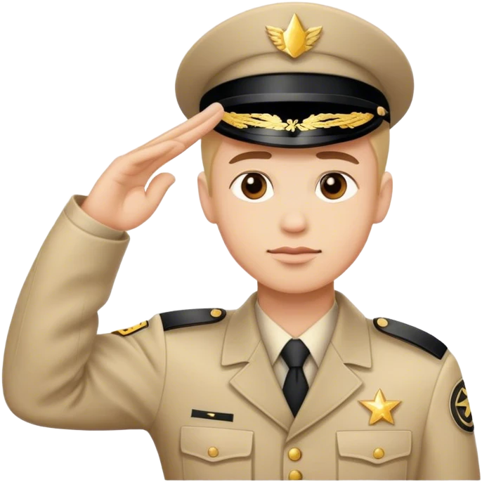 Pensive face and salute hand emoji