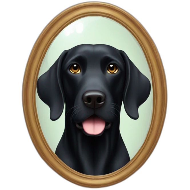 black labrador in mirror emoji