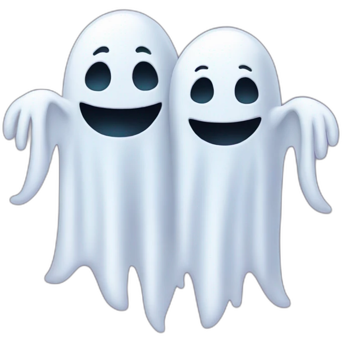 two ghosts hugs emoji