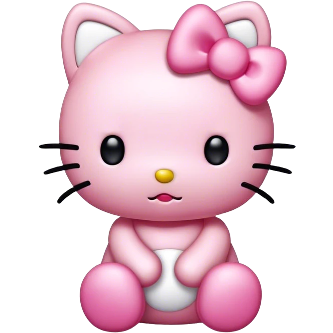 cute pink kawaii plush hello kitty emoji