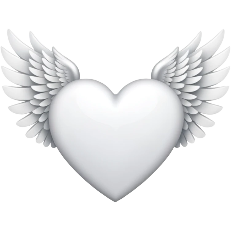 White heart with wings emoji