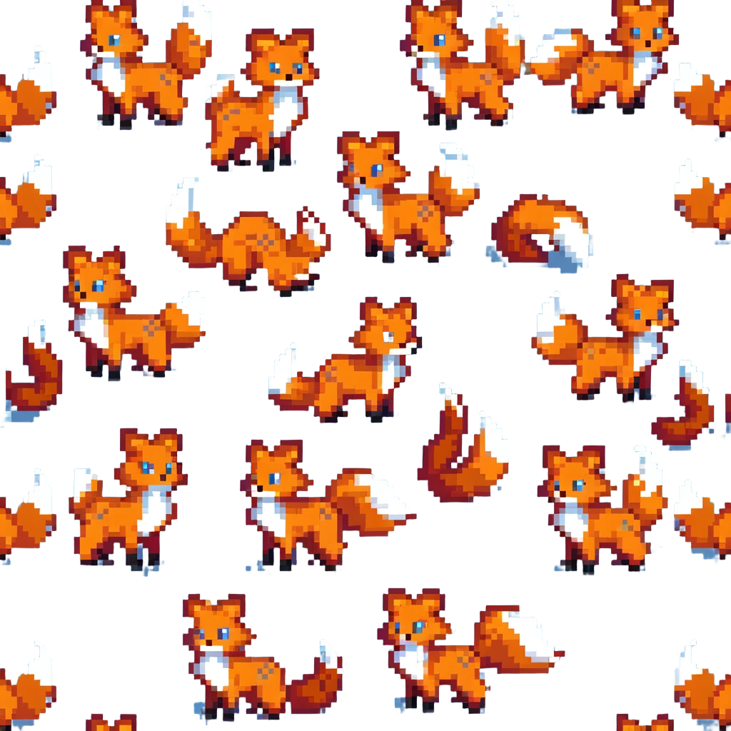 Vulpix Pokemon fox with six tails and orange-red fur emoji