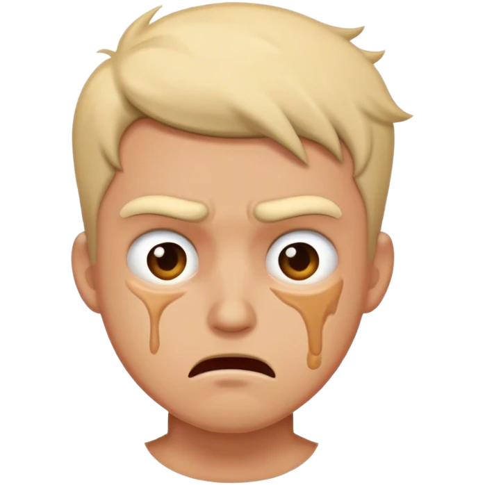 A men having a bad day emoji