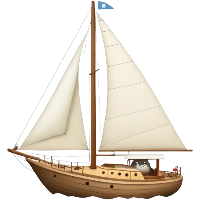 Totoro sailing yacht emoji