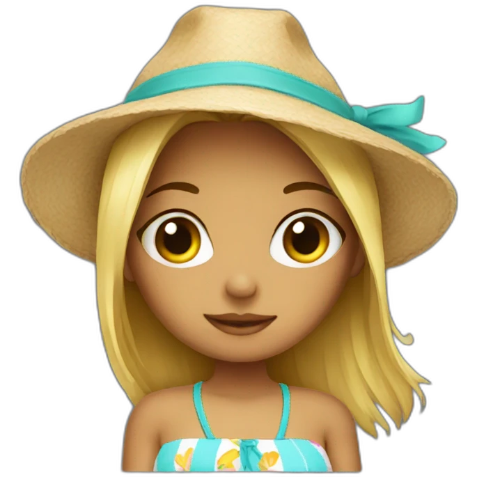 Girl in beach wear emoji