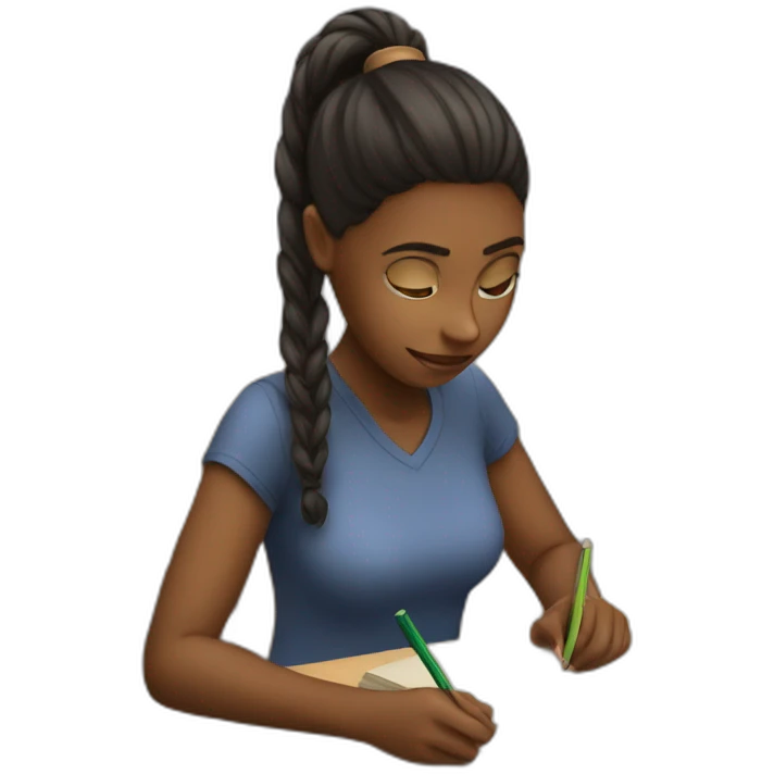 A girl studying  emoji