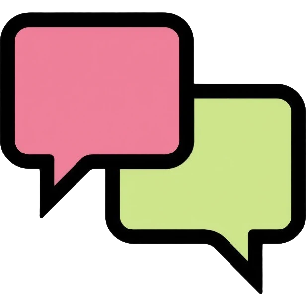 chat bubble with message icon emoji