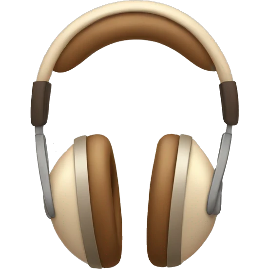 beige apple headphones with brown bows emoji