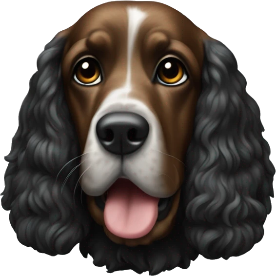 Cocker anglais noir  emoji