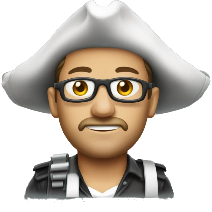 un agent immobilier habillé en pirate emoji