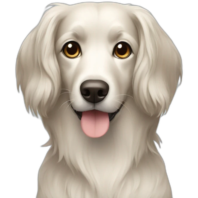 silky coat type dog emoji