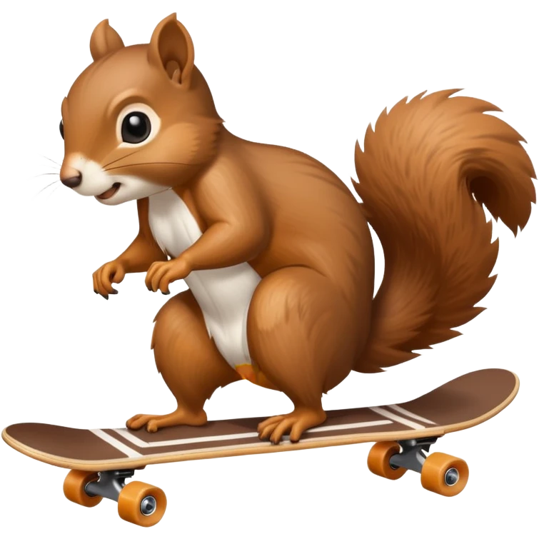 Squirrel On a skate board ￼ emoji
