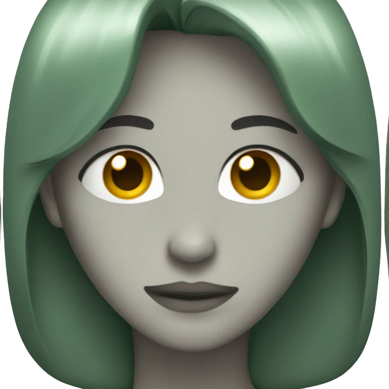 Dark green IOS heart emoji emoji