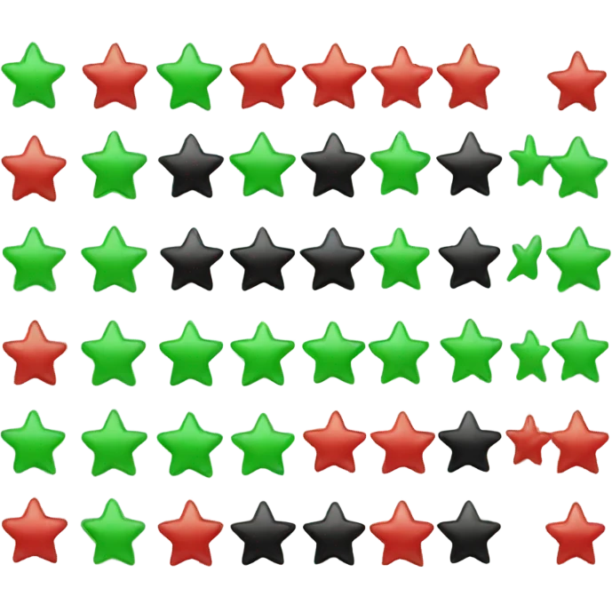 creat me emojie for flag like: green, three red starts and black emoji
