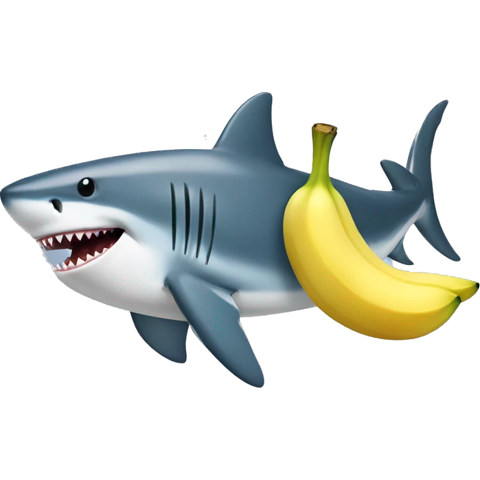 A shark With a banana emoji