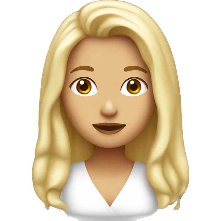Blanca rubia lisa  emoji