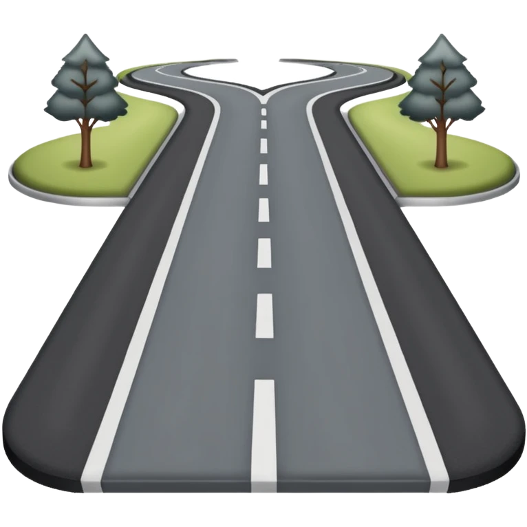 Forked regular road emoji