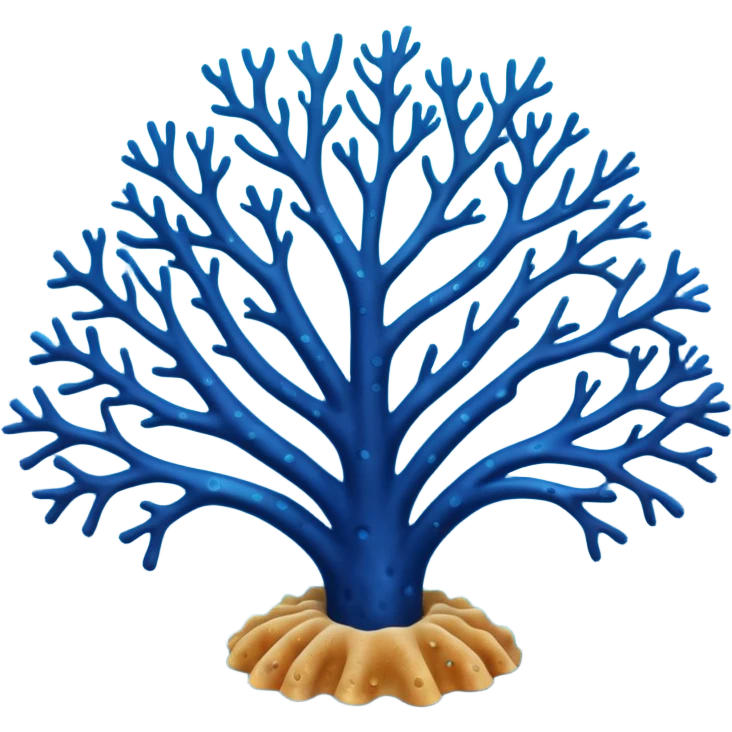 blue Coral in sea emoji