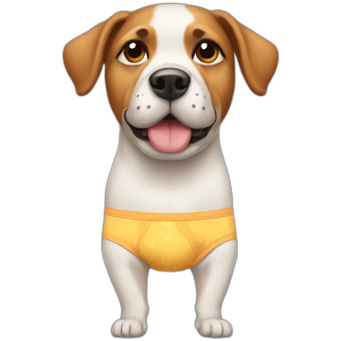 Dog in underwear  emoji