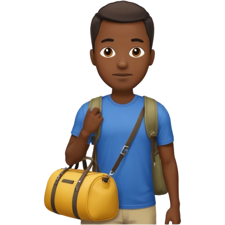 black man with bag emoji