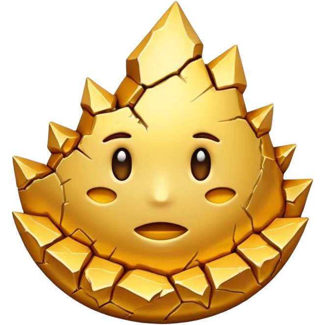 Make it just one big crack down the middle filled with gold emoji