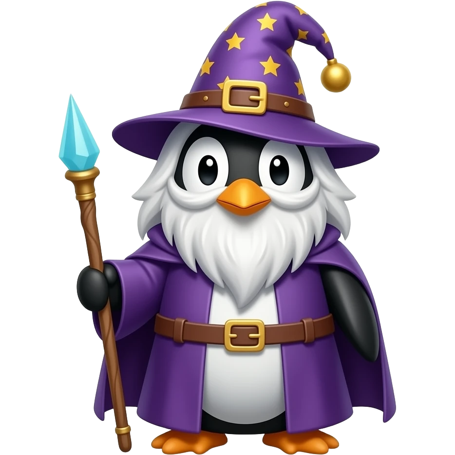 Penguin Wizard emoji