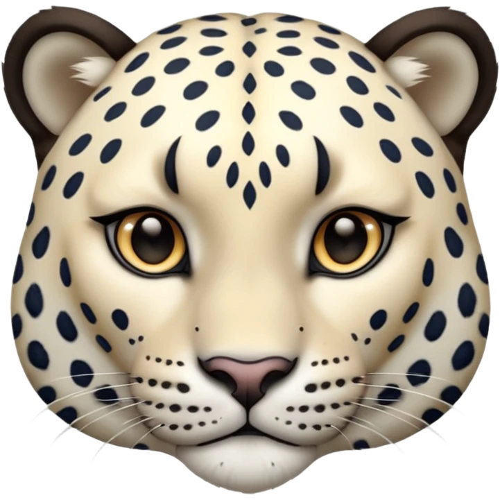 white leopard face emoji
