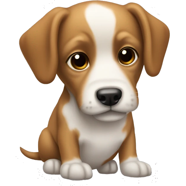 Un cachorrito,embelesado,urgandose la nariz emoji