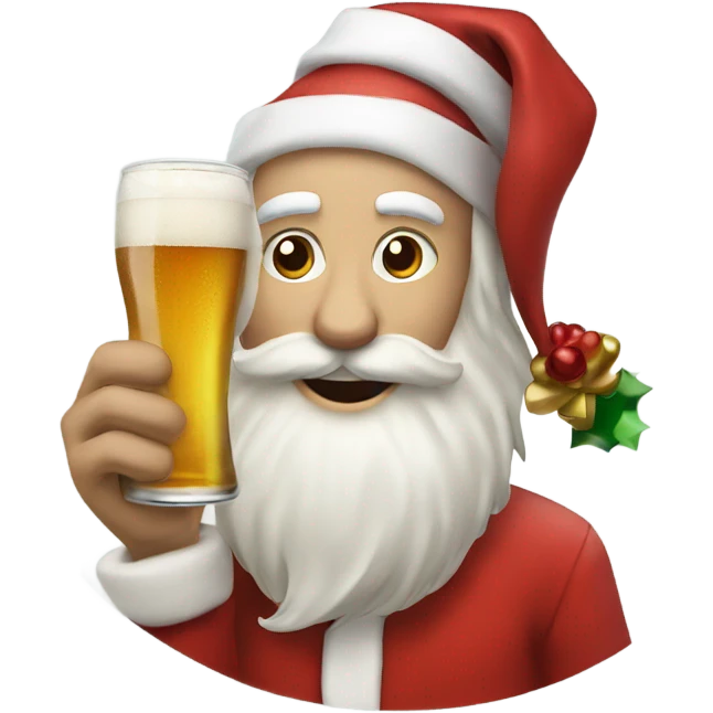 santa with vans beer emoji