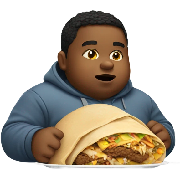 Fat kid eating burritos  emoji