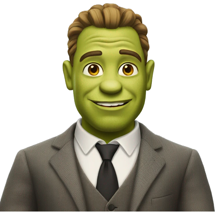 business man shrek emoji