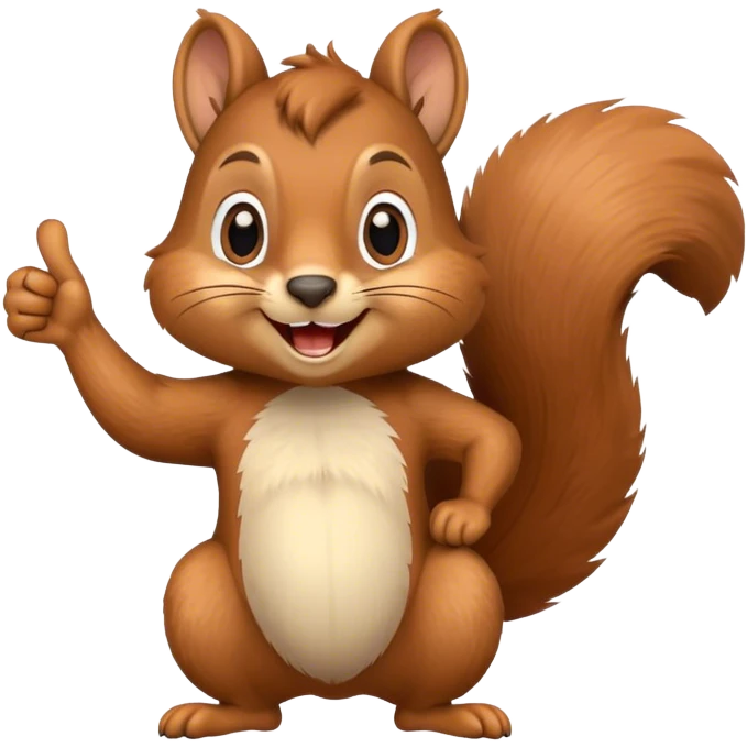 Squirrel giving thumbs up emoji