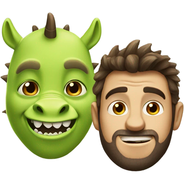 Sherk and donkey emoji