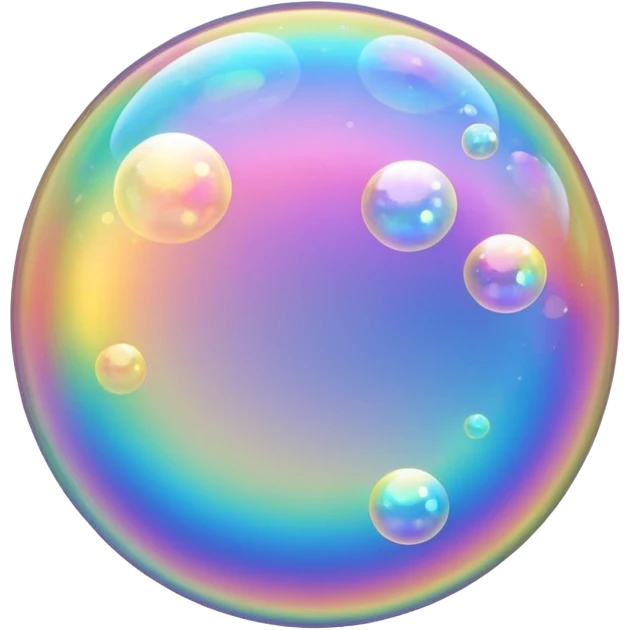 rainbow soap bubble emoji