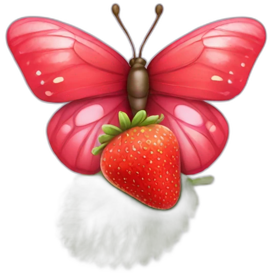 butterfly strawberry emoji