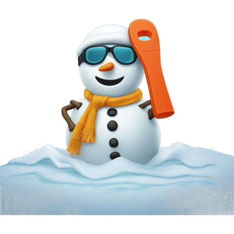 A snowman snorkelling  emoji