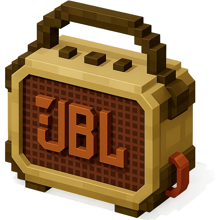 military-themed portable JBL speaker with desert sand and brown colors emoji