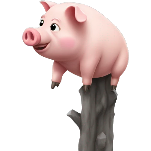 Pig climbin emoji