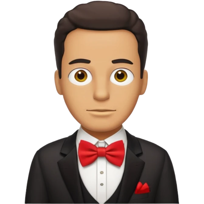 simpson guy, wearing egypt ancient custome, red bow tie emoji