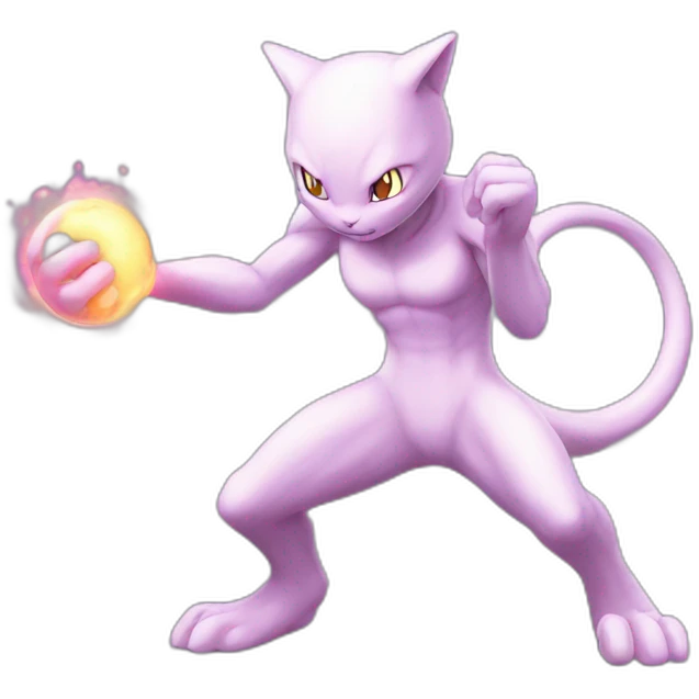 Mewtwo fight Mew emoji