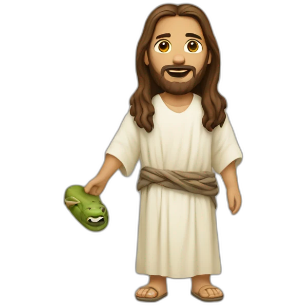 jesus with crocs emoji