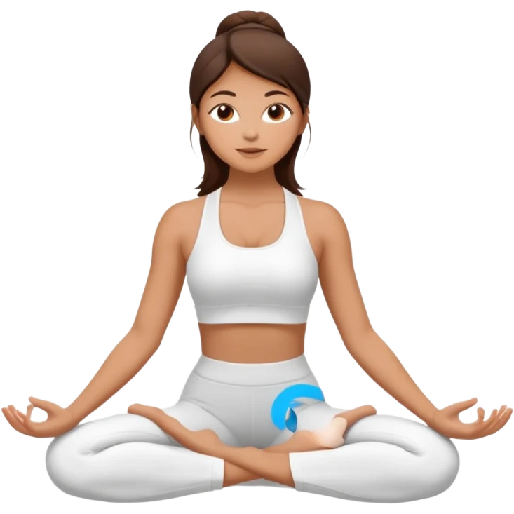 Brunette girl yoga emoji