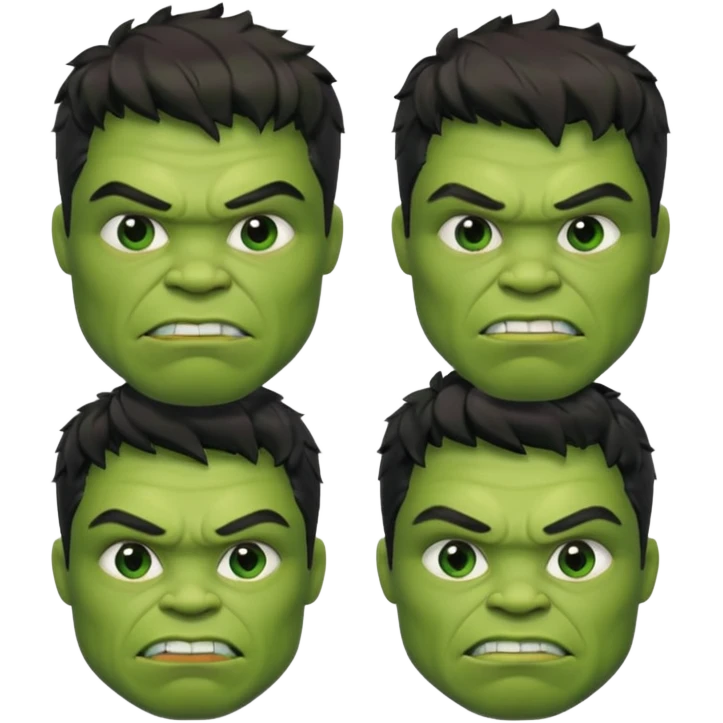 hulk se maquiando emoji