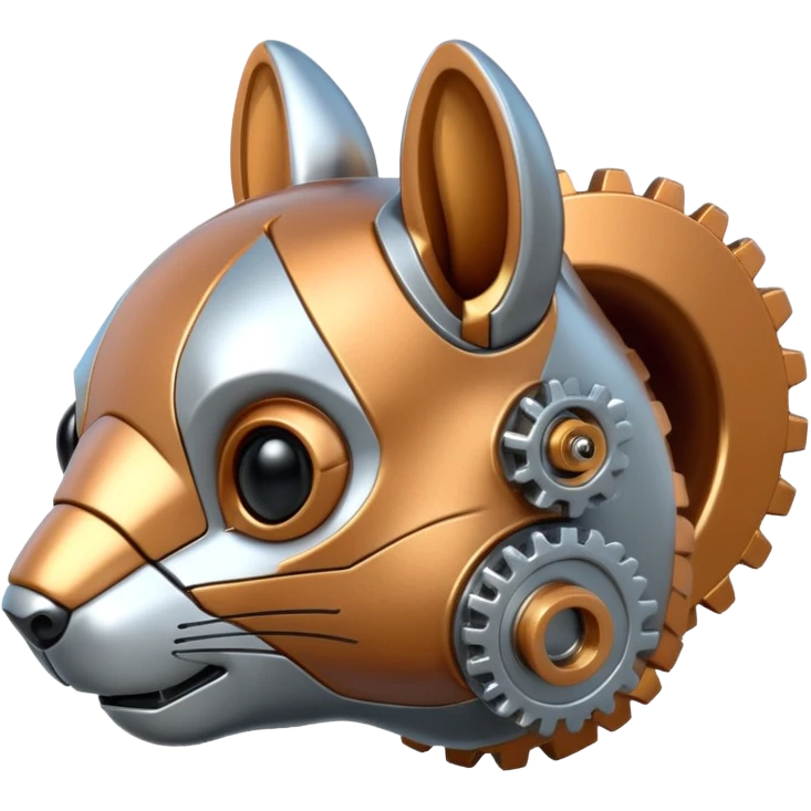 robott squirrel head emoji