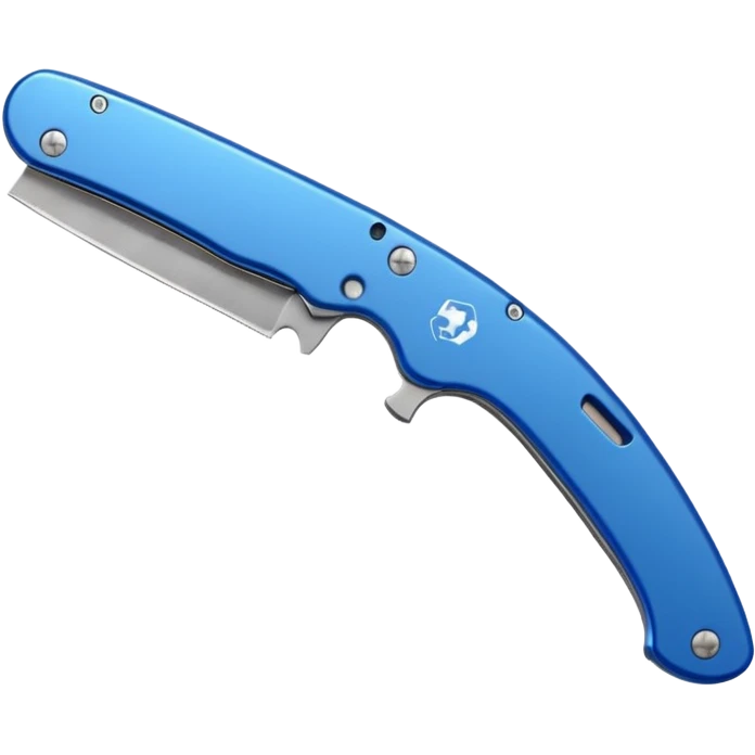 Foldable Pocket Knife blue emoji