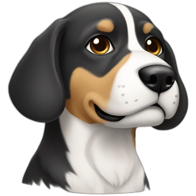 Chien avec char emoji