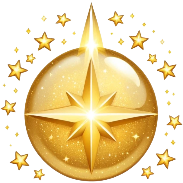 shiny sparkle icon surrounded by extra sparkles emoji